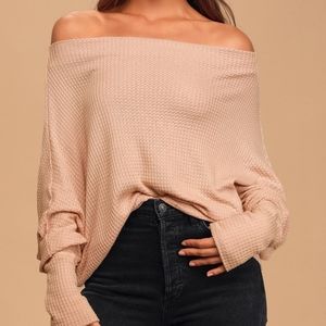 Lulu's Blush Thermal Long Sleeve Top
